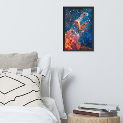 Framed James Webb Space Telescope Wonders: Pillars of Creation - Lustrous Photo Poster Print - Various Sizes