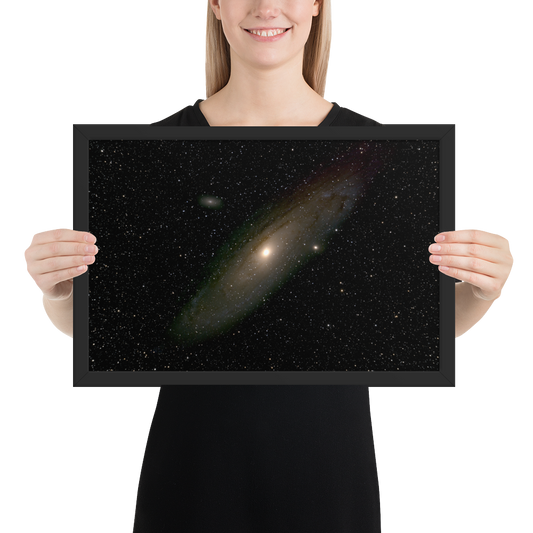 Andromeda Galaxy Unveiled: Premium Framed Astrophotography Luster Print