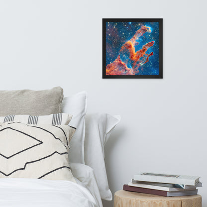 Framed James Webb Space Telescope Wonders: Pillars of Creation - Lustrous Photo Poster Print - Various Sizes