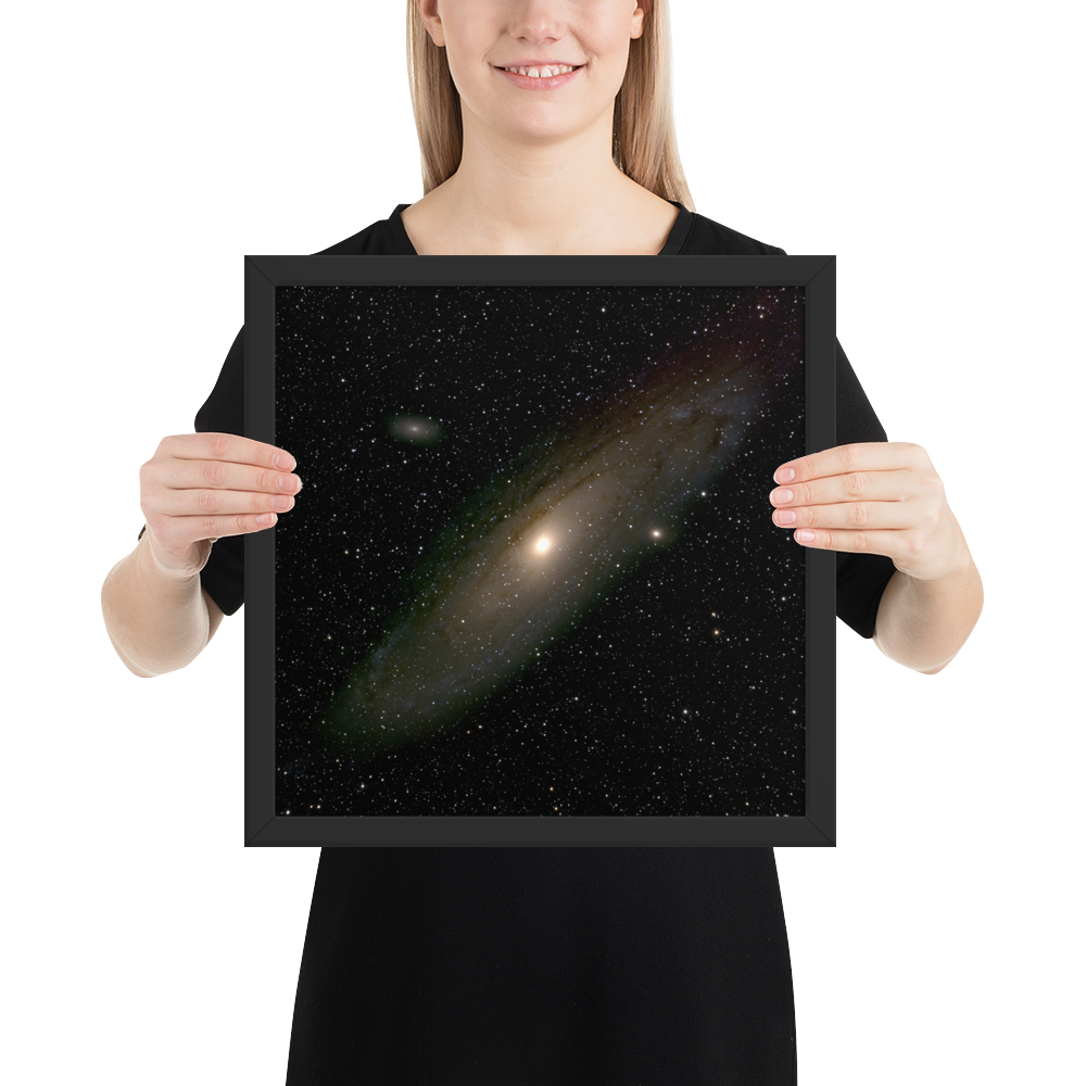 Andromeda Galaxy Unveiled: Premium Framed Astrophotography Luster Print