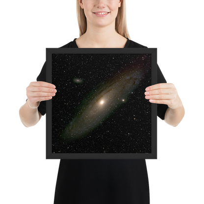 Andromeda Galaxy Unveiled: Premium Framed Astrophotography Luster Print