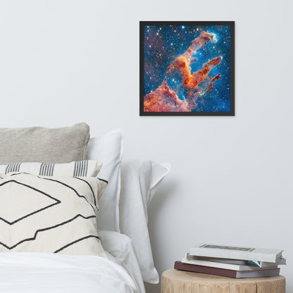 Framed James Webb Space Telescope Wonders: Pillars of Creation - Lustrous Photo Poster Print - Various Sizes