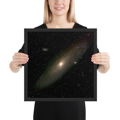Andromeda Galaxy Unveiled: Premium Framed Astrophotography Luster Print