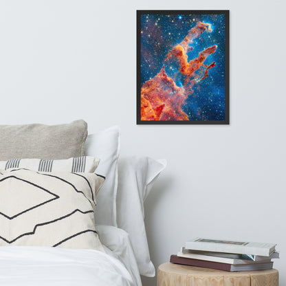 Framed James Webb Space Telescope Wonders: Pillars of Creation - Lustrous Photo Poster Print - Various Sizes