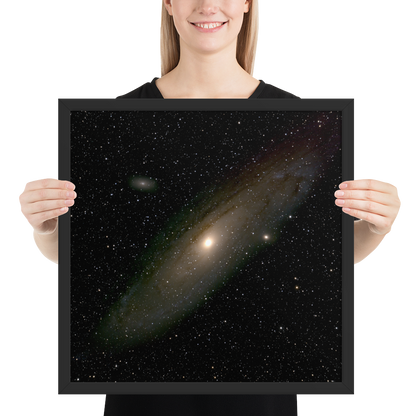 Andromeda Galaxy Unveiled: Premium Framed Astrophotography Luster Print