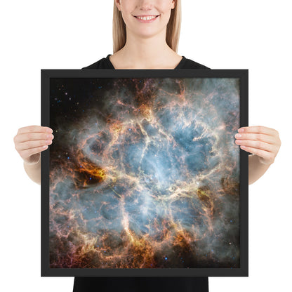 Crab Nebula from JWST Print with Frame in Galactic Sizes