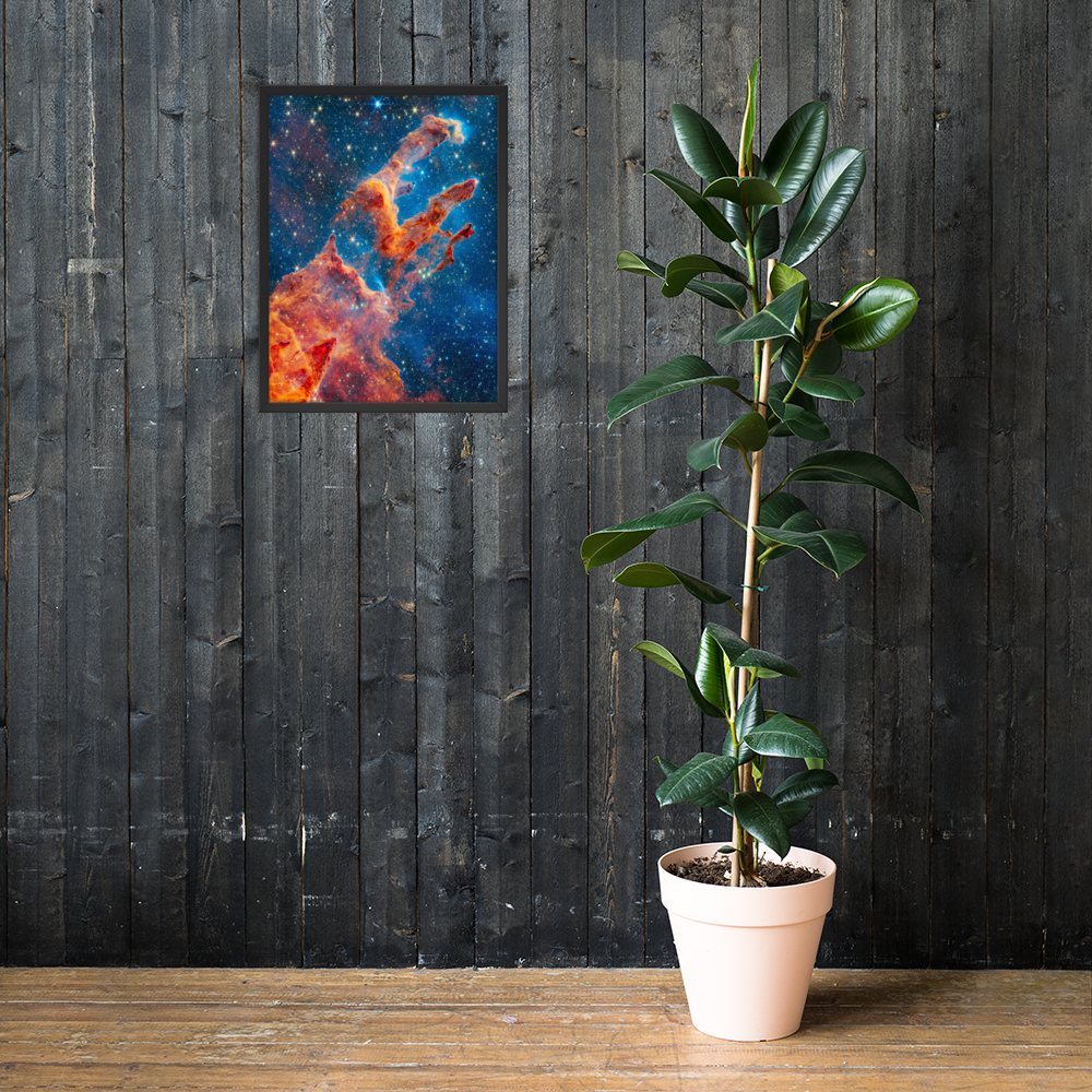 Framed James Webb Space Telescope Wonders: Pillars of Creation - Lustrous Photo Poster Print - Various Sizes
