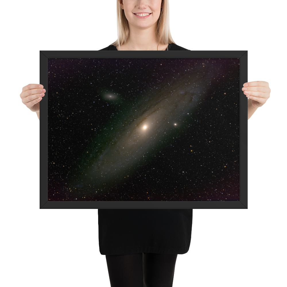 Andromeda Galaxy Unveiled: Your Cosmic Window in a Framed Print