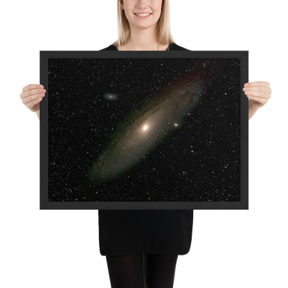 Andromeda Galaxy Unveiled: Premium Framed Astrophotography Luster Print