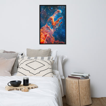 Framed James Webb Space Telescope Wonders: Pillars of Creation - Lustrous Photo Poster Print - Various Sizes