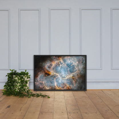 Crab Nebula from JWST Print with Frame in Galactic Sizes