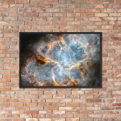 Crab Nebula from JWST Print with Frame in Galactic Sizes