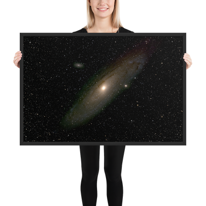 Andromeda Galaxy Unveiled: Premium Framed Astrophotography Luster Print