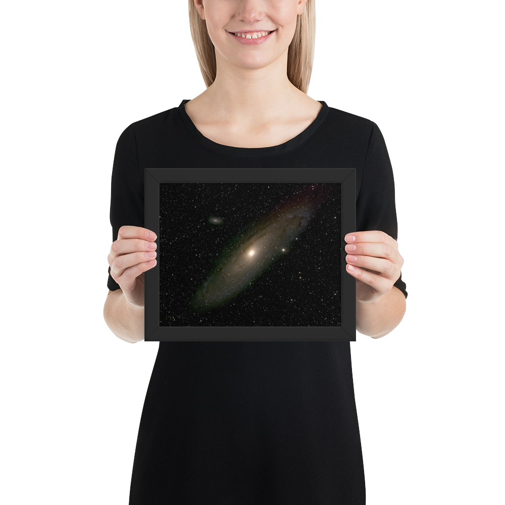 Andromeda Galaxy Unveiled: Premium Framed Astrophotography Luster Print