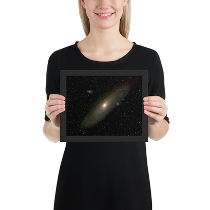 Andromeda Galaxy Unveiled: Premium Framed Astrophotography Luster Print
