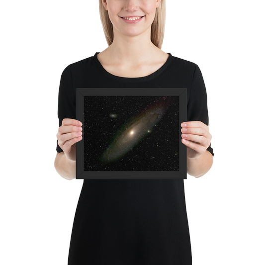 Andromeda Galaxy Unveiled: Premium Framed Astrophotography Luster Print