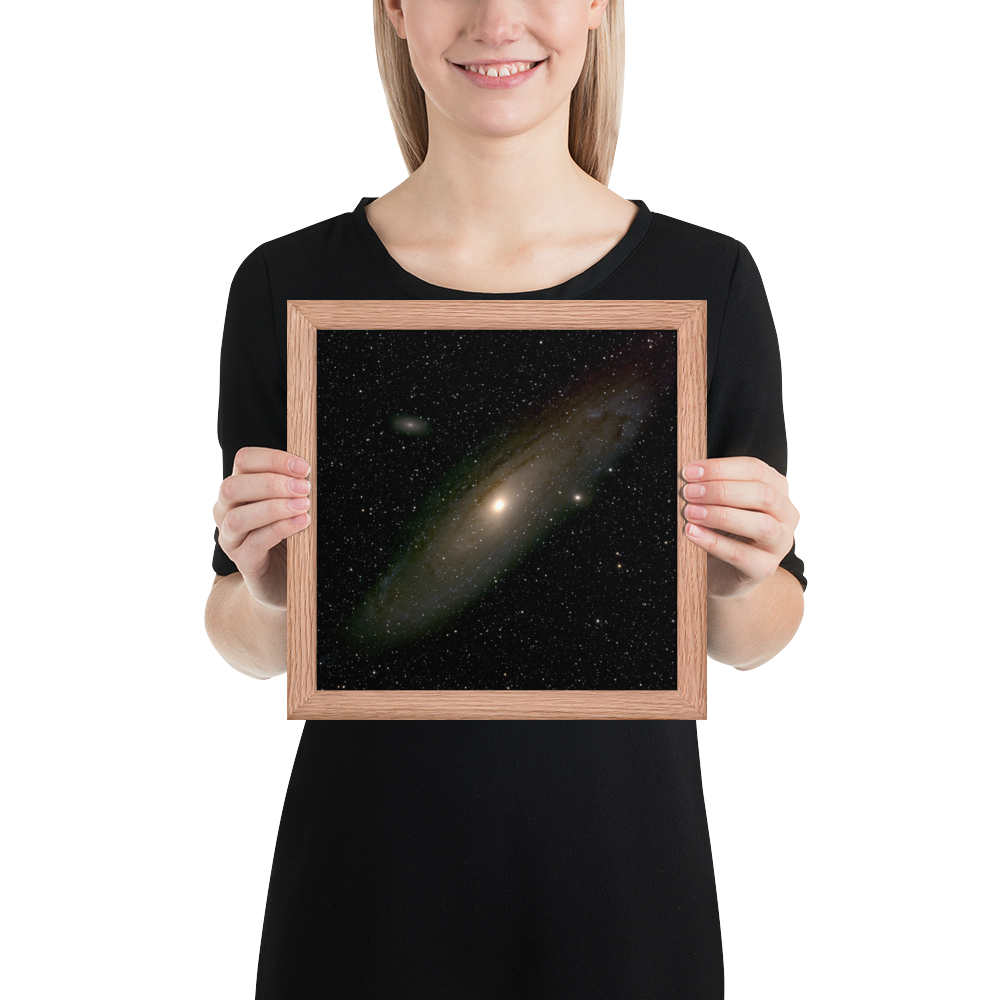 Andromeda Galaxy Unveiled: Premium Framed Astrophotography Luster Print