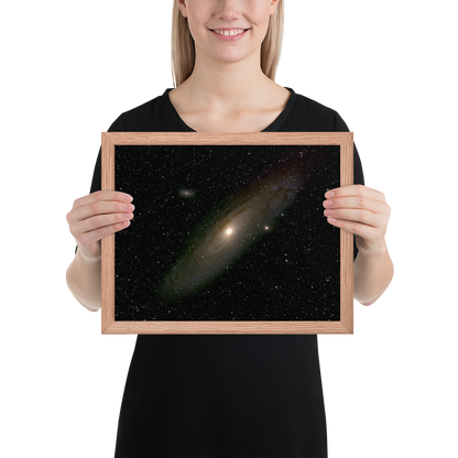 Andromeda Galaxy Unveiled: Premium Framed Astrophotography Luster Print