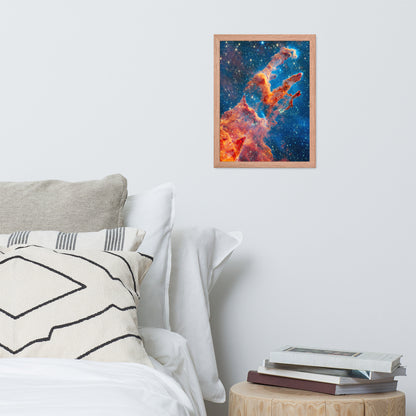 Framed James Webb Space Telescope Wonders: Pillars of Creation - Lustrous Photo Poster Print - Various Sizes