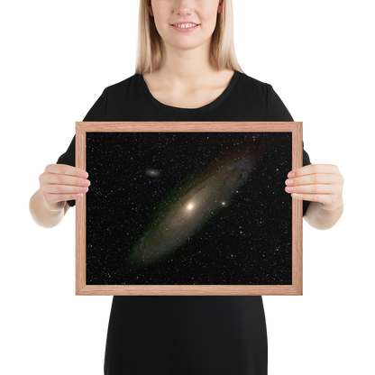 Andromeda Galaxy Unveiled: Premium Framed Astrophotography Luster Print