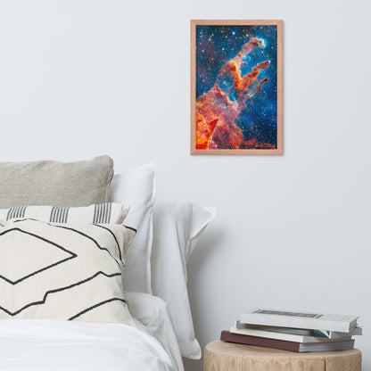 Framed James Webb Space Telescope Wonders: Pillars of Creation - Lustrous Photo Poster Print - Various Sizes