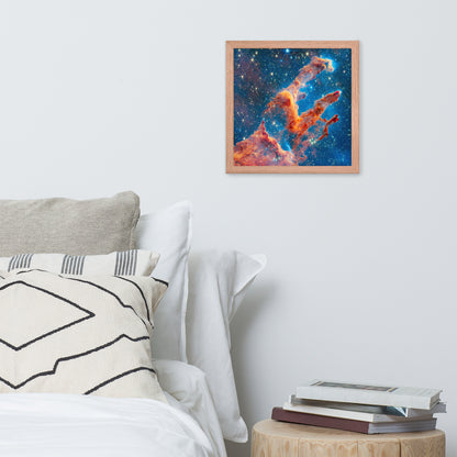 Framed James Webb Space Telescope Wonders: Pillars of Creation - Lustrous Photo Poster Print - Various Sizes