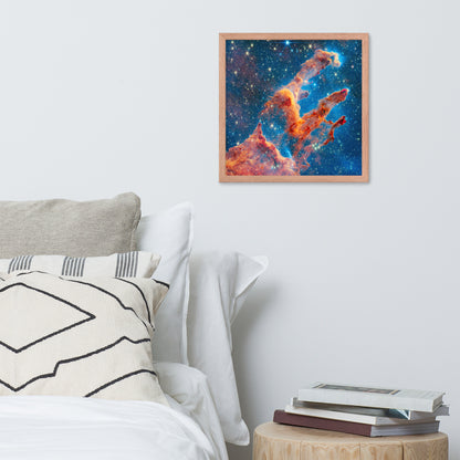 Framed James Webb Space Telescope Wonders: Pillars of Creation - Lustrous Photo Poster Print - Various Sizes