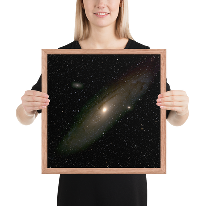 Andromeda Galaxy Unveiled: Premium Framed Astrophotography Luster Print