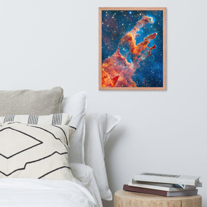 Framed James Webb Space Telescope Wonders: Pillars of Creation - Lustrous Photo Poster Print - Various Sizes