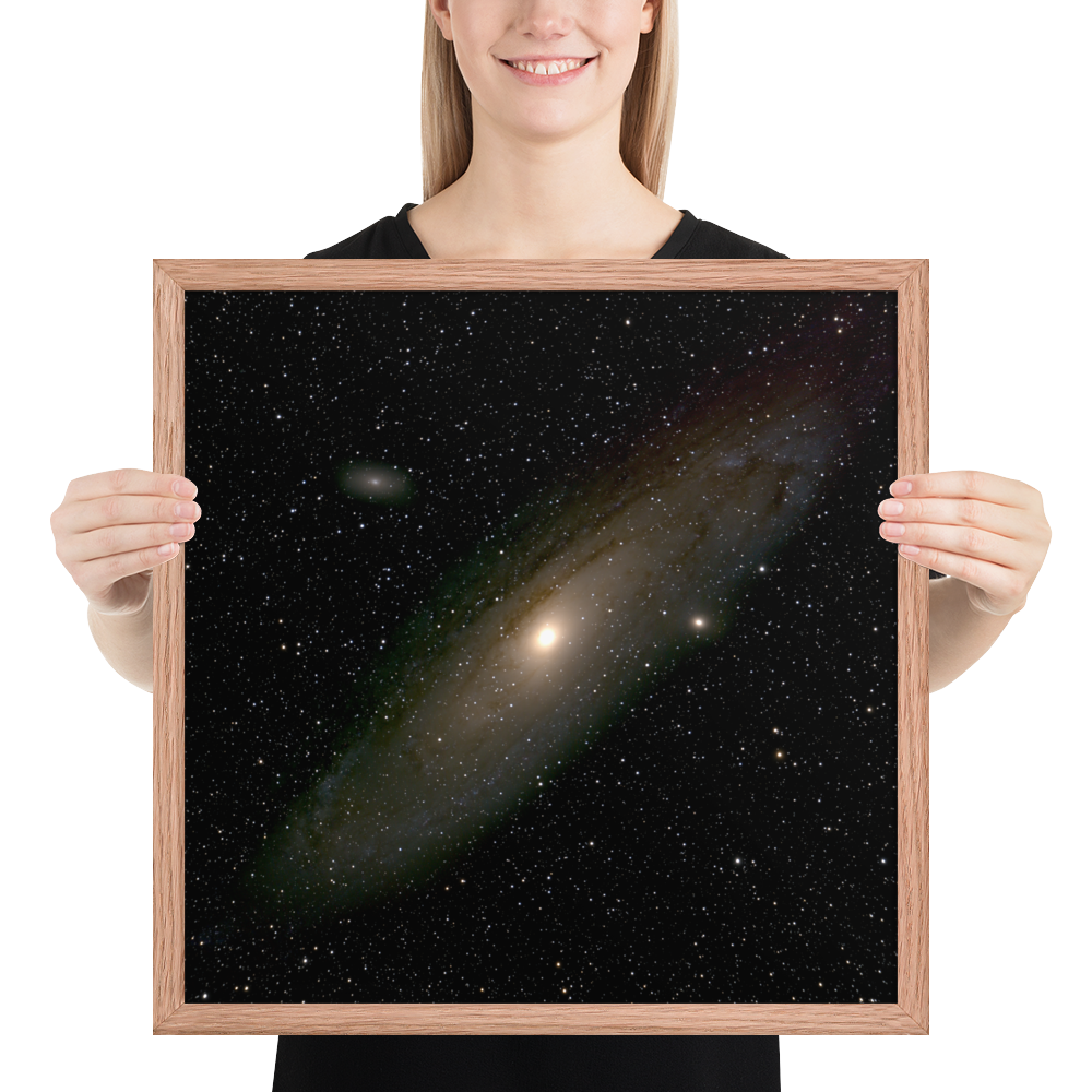 Andromeda Galaxy Unveiled: Premium Framed Astrophotography Luster Print
