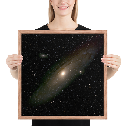 Andromeda Galaxy Unveiled: Premium Framed Astrophotography Luster Print