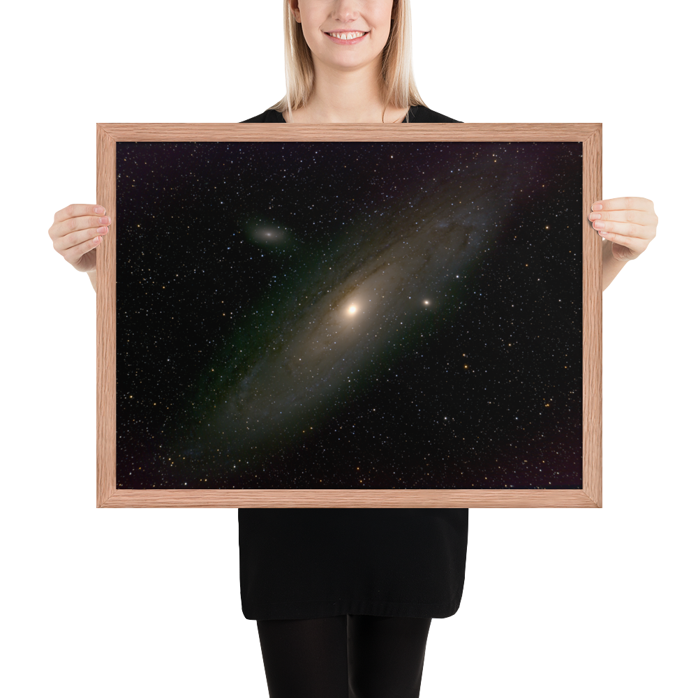 Andromeda Galaxy Unveiled: Your Cosmic Window in a Framed Print
