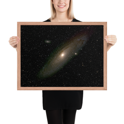 Andromeda Galaxy Unveiled: Premium Framed Astrophotography Luster Print