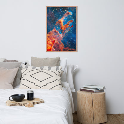 Framed James Webb Space Telescope Wonders: Pillars of Creation - Lustrous Photo Poster Print - Various Sizes