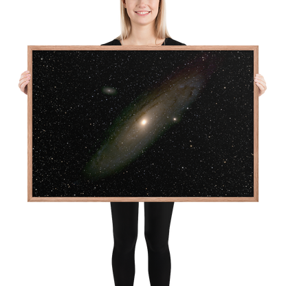 Andromeda Galaxy Unveiled: Premium Framed Astrophotography Luster Print