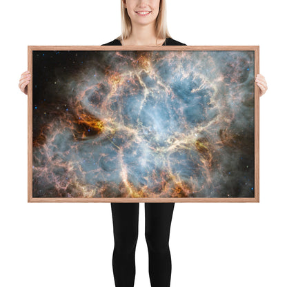 Crab Nebula from JWST Print with Frame in Galactic Sizes
