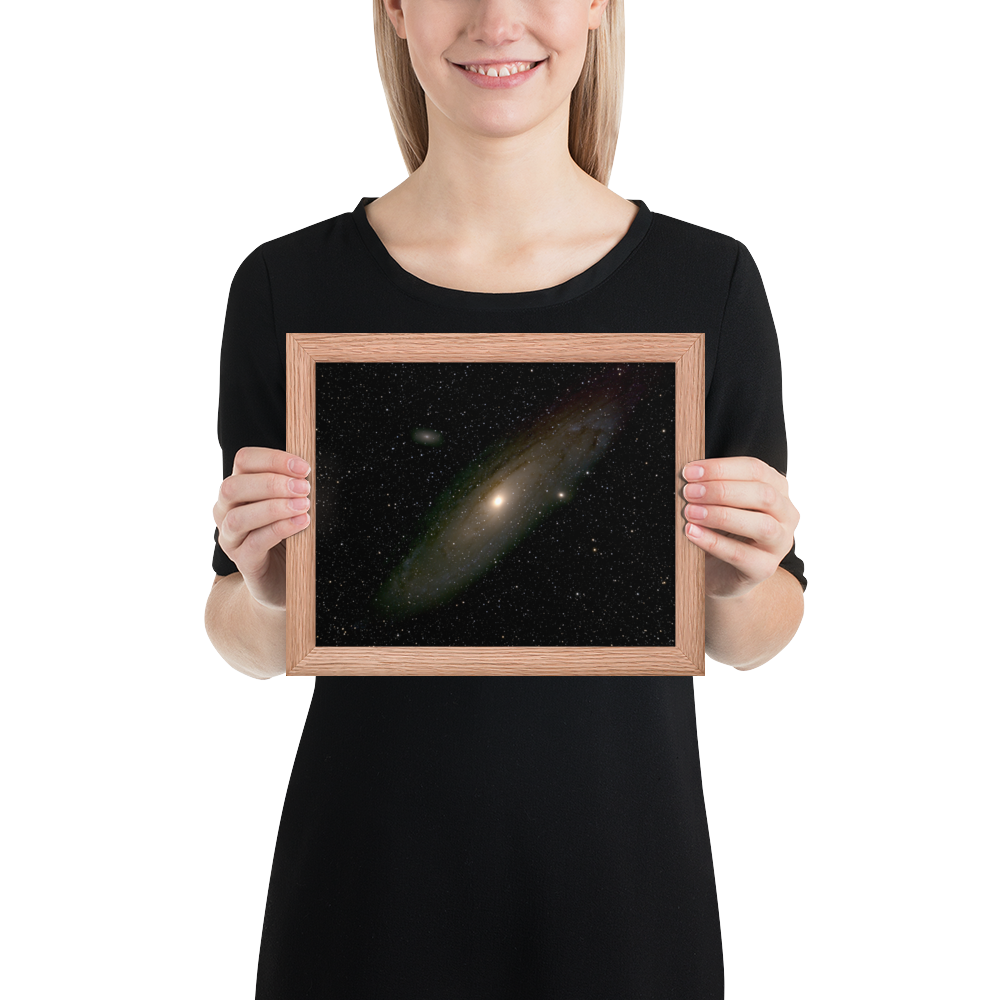 Andromeda Galaxy Unveiled: Premium Framed Astrophotography Luster Print