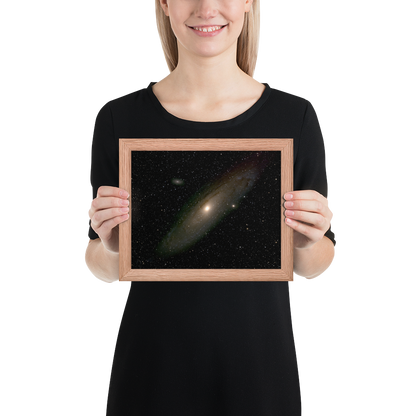 Andromeda Galaxy Unveiled: Premium Framed Astrophotography Luster Print