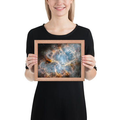 Crab Nebula from JWST Print with Frame in Galactic Sizes