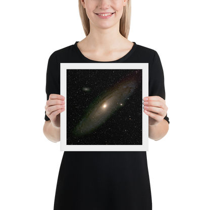Andromeda Galaxy Unveiled: Premium Framed Astrophotography Luster Print