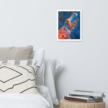 Framed James Webb Space Telescope Wonders: Pillars of Creation - Lustrous Photo Poster Print - Various Sizes