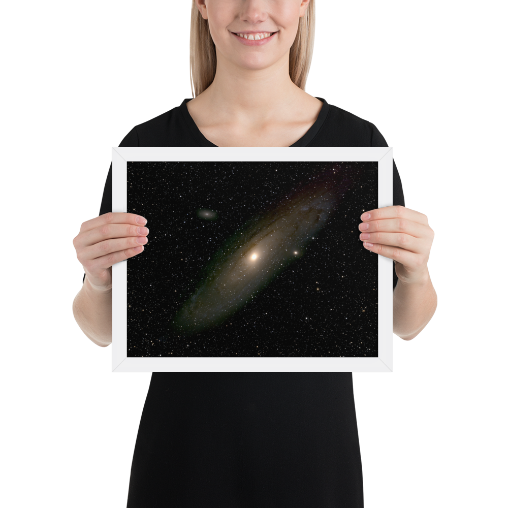 Andromeda Galaxy Unveiled: Premium Framed Astrophotography Luster Print