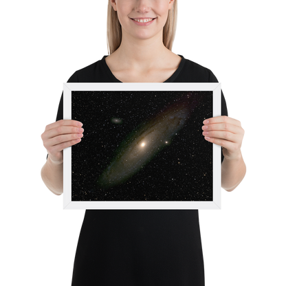 Andromeda Galaxy Unveiled: Premium Framed Astrophotography Luster Print