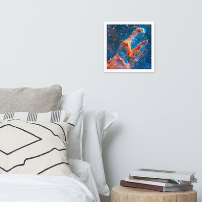 Framed James Webb Space Telescope Wonders: Pillars of Creation - Lustrous Photo Poster Print - Various Sizes