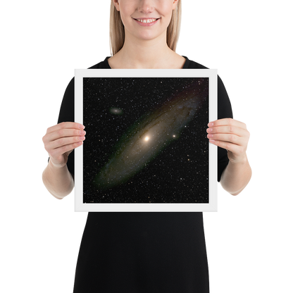 Andromeda Galaxy Unveiled: Premium Framed Astrophotography Luster Print