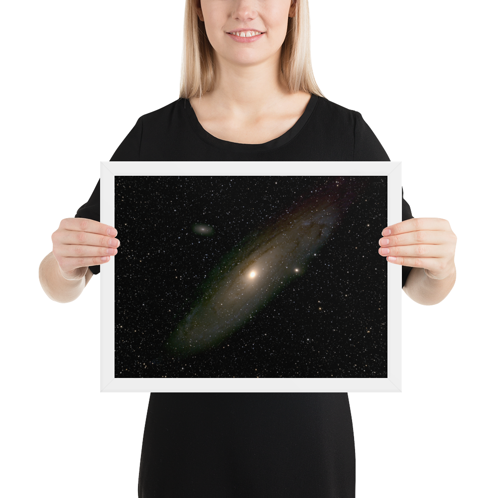 Andromeda Galaxy Unveiled: Premium Framed Astrophotography Luster Print