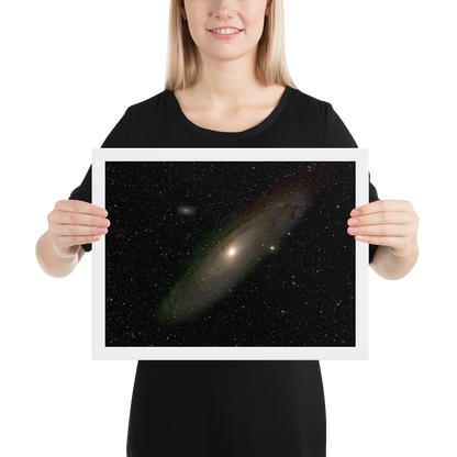 Andromeda Galaxy Unveiled: Premium Framed Astrophotography Luster Print