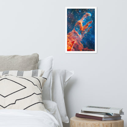 Framed James Webb Space Telescope Wonders: Pillars of Creation - Lustrous Photo Poster Print - Various Sizes