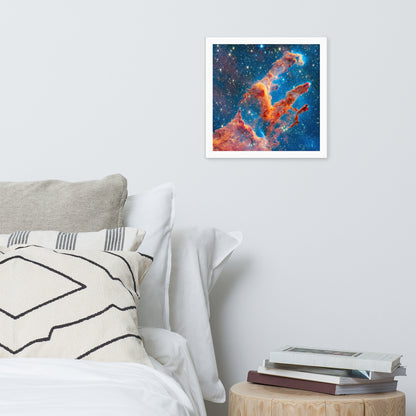Framed James Webb Space Telescope Wonders: Pillars of Creation - Lustrous Photo Poster Print - Various Sizes