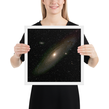 Andromeda Galaxy Unveiled: Premium Framed Astrophotography Luster Print